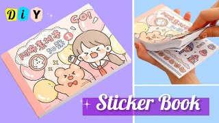 DIY Cute Sticker Book  How to make a sticker book at home  Handmade sticker book [upl. by Ajak53]