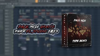 Libreria MIDI Gratis FL Studio 2023 Reggaetón Rap Trap Electrónica House  notas para FL Studio [upl. by Waers698]