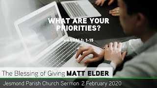 Haggai 1 115  What Are Your Priorities  Jesmond Parish  Sermon  Clayton TV [upl. by Mattie211]