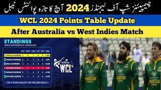 Legends League 2024 Point Table Today  WCL Cricket League Points Table  After AUS vs WI Match [upl. by Samuella]