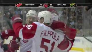 Henrik Zetterberg 2 shorthanded goals against Dallas 2008 Playoffs [upl. by Cogen]