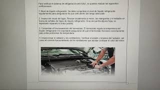 Trabajo Entregable 1 y 2 Mantenimiento Básico del motor Mecánica Automotriz [upl. by Doownel]