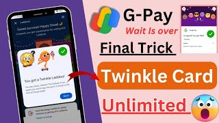 GPay Twinkle Ladoo Trick  How To Get Gpay Twinkle Card  Google pay laddoos offer trick [upl. by Ardnayek]