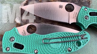 Manix 2 Lightweight Blade HQ Exclusive model in mint green with CPMM4 steel knife edc spyderco [upl. by Forrer]