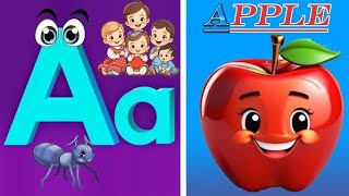 A For Apple Cartoon Video 🍎🍎🔥 Fonics Song With Two Wards ABCD Alfabet Song [upl. by Lattonia100]