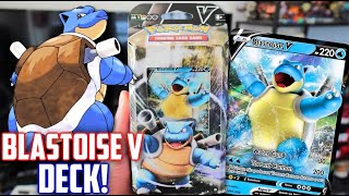 Blastoise VBATTLE Deck Is It Worth It OpeningReview [upl. by Akcirred]