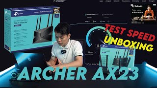 Test Speed Router Wifi 6  TPlink  Archer AX23 [upl. by Melita]