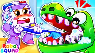 Brush Your Teeth Song 👨‍⚕️🦷 Doctor Checkup Song  Nursery Rhymes  RoboSquad Kids Songs [upl. by Goldman598]