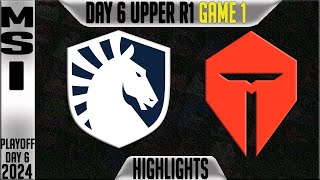 TL vs TES Highlights Game 1  MSI 2024 Round 1 Knockouts Day 6  Team Liquid vs TOP Esports G1 [upl. by Reni]