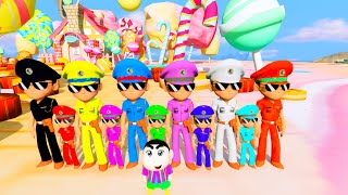 Colorful Little Singham Playing Hide and Seek With Shinchan  Little Singham Shinchan Gameplay [upl. by Aynatahs718]