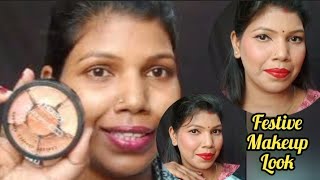 Simple Easy Karwa Chauth Makeup Tutorial 😘 Step by step Makeup Tutorial for beginners makeup [upl. by Naruq410]