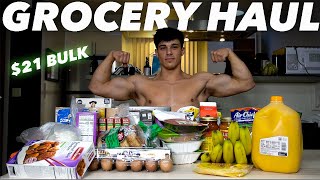 BULKING ON A BUDGET  Cheap Bulking Grocery Haul As a College Student [upl. by Ardnuassac]