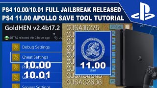 PS4 10001001 Jailbreak Released How to Jailbreak  Apollo Save Tool PS4 1100 Tutorial [upl. by Tobi]