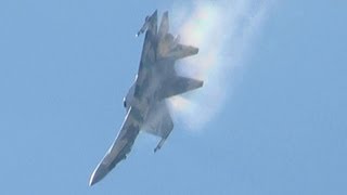 Su35 Crazy Maneuver Cobra  roll  spin  СУ35 ВВС России TOP GUN [upl. by Kosse]