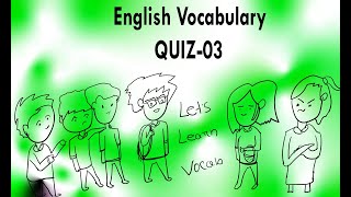 English Vocabulary QUIZ03  For JU and BUP admission test [upl. by Honan]