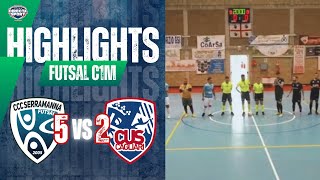 Futsal C1M  CCC Futsal SerramannaCus Cagliari 52 Highlights [upl. by Skerl481]