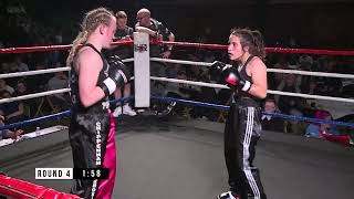 Poppy Maslen Vs Ann Juliette Vidal Kickboxing Jack Hammer UK 22nd April 2023 [upl. by Adnawal747]