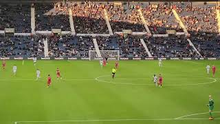 “We’re the Red and Blue army” Aldershot FC chant FLARES ON THE PITCH [upl. by Bertine211]