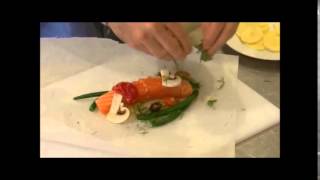 Video Recipe Baked Salmon Fillet quoten Papilottequot [upl. by Mihcaoj394]