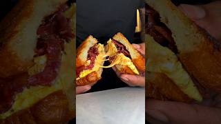 Bacon egg n cheese on croissant bread [upl. by Nonrev]