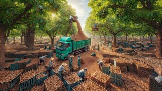 Billions Of Walnuts Are Harvested And Processed In This Way  Walnuts MEGA Factory [upl. by Henarat551]