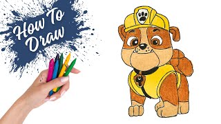 Rubble drawing  paw patrol [upl. by Malissa]