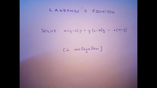 Solve Lagranges Problem 2 [upl. by Strage]