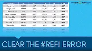 How to clear a REF Error in Excel [upl. by Blanc56]