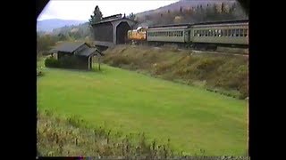 Covered Bridge on the Lamoille Valley RR in Vermont 10131990 [upl. by Yrahcaz]