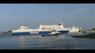 Finnlines Departure on the Baltic świnoujście port [upl. by Greyso176]