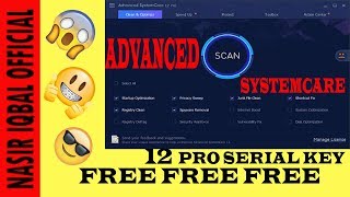 Advanced SystemCare 12 PRO Serial Key  Nasir Iqbal Official [upl. by Hastie993]