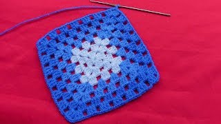 Cuadrado a crochet para colchas y cojines tejido paso a paso [upl. by Notnats364]