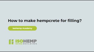 How to make hempcrete for filling [upl. by Lashonde]