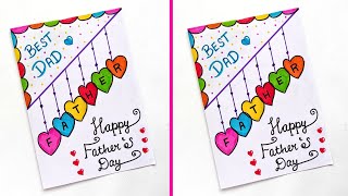 Fathers Day Card Ideas  Easy amp Simple Fathers Day Greeting Card  Happy Fathers Day Card 2024 [upl. by Neemsaj]