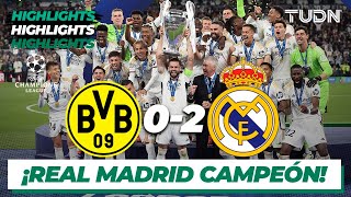 HIGHLIGHTS  Borussia Dortmund 02 Real Madrid  UEFA Champions League 202324  FINAL  TUDN [upl. by Wilkins]