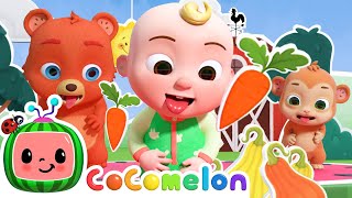 Yes Yes Vegetables with Baby Animals  CoComelon Nursery Rhymes amp Kids Songs [upl. by Atteloj629]