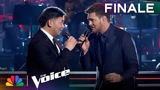 Sofronio Vasquez and Michael Bublé Perform The Miracles quotWhos Lovin Youquot  The Voice Finale  NBC [upl. by Batholomew]