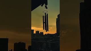 quotEvening Calm with Wind Chimesquot 🌇🍃 SunsetVibes CitySilhouette WindChimes EveningCalm sunsetsky [upl. by Bakeman]