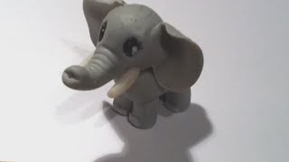 Polymer Clay Miniature  Small Elephant [upl. by Vladamar418]