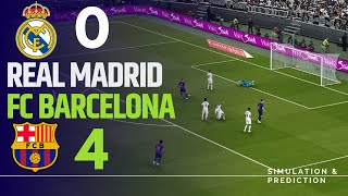 REAL MADRID 04 FC BARCELONA • Match Highlights • La Liga 2425  eFootball SimulationRecreation [upl. by Alpert353]