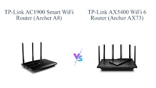 TPLink AC1900 Smart WiFi Router Archer A8 vs TPLink AX5400 WiFi 6 Router Archer AX73 🆚🔥🔗 [upl. by Reldnahc204]