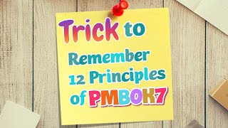 How to Remember PMBOK7 Principles [upl. by Ytsur]