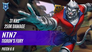 31 KILL 259K DAMAGE NTN7 TIBERIUS PALADINS COMPETITIVE DIAMOND TIGRON’S FURY [upl. by Notnelc]