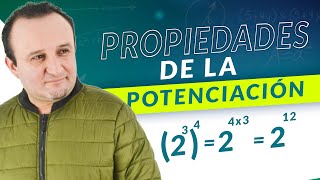 PROPIEDADES de la POTENCIACIÓN  POTENCIACIÓN de NÚMEROS ENTEROS  Clases de Matemáticas [upl. by Ihcalam]