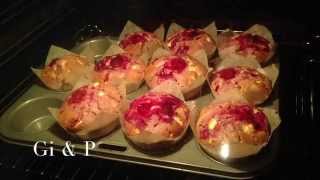 Vlog  Raspberry amp White Chocolate Muffins Timelapse [upl. by Aihsekram480]