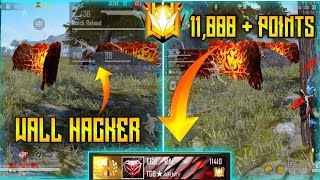 11000  POINTS WALL HACKER  FREE FIRE WALL HACKER  WALL HACKER VS TGB RAP [upl. by Unity]