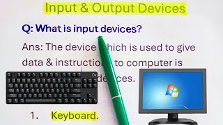 Input amp Output devices  Apna Code  inputout inputdevices outputdevices [upl. by Eniamat964]