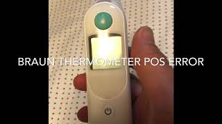 BRAUN thermometer POS error see comments for possible solution [upl. by Riggall]