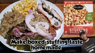 How to make boxed stuffing taste homemade recipe [upl. by Atterol]