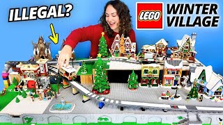 Starting A LEGO Winter Village City Update with Motorized Train [upl. by Assirac221]